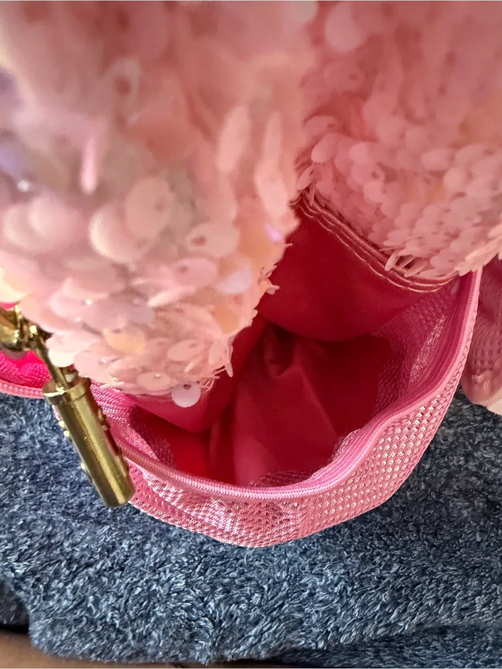 Girls Pink Sequin Unicorn and Donuts Design Backpack